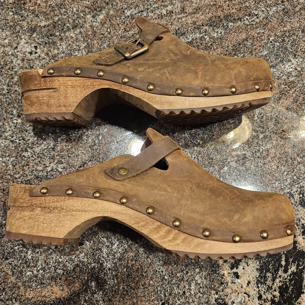 Sanita Kristel Womens Wood Clog Antique Brown, Size 40 W8.5/9 - Picture 6 of 10